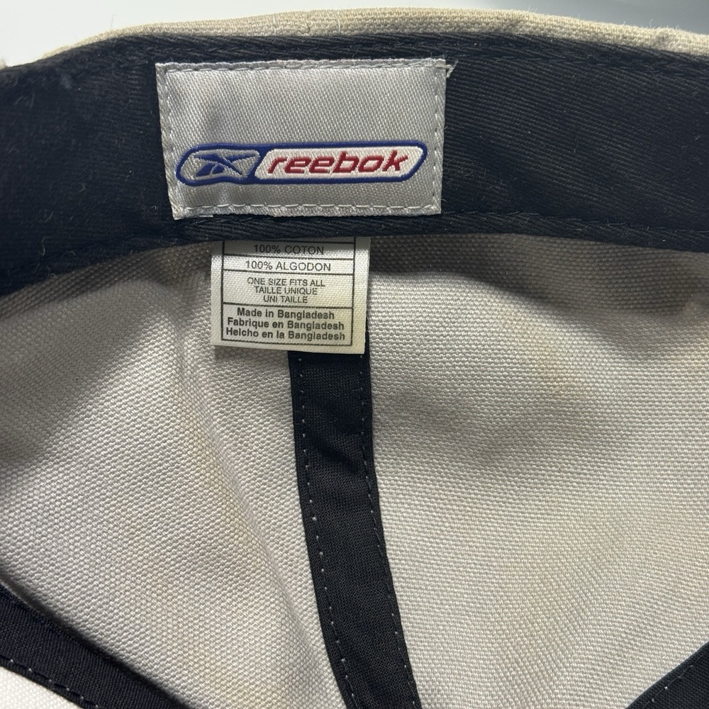 Vintage Oakland Raiders Reebok Strapback Sports Hat NFL 90s Black Gray Pinwheel - Picture 8 of 9